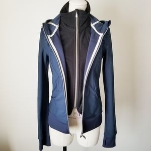 Lululemon Uba Hoodie Softshell Inkwell Black Sz 4